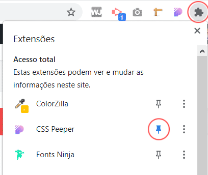 Extensão Chrome: CSS Peeper - Visualizador Inteligente de CSS 52