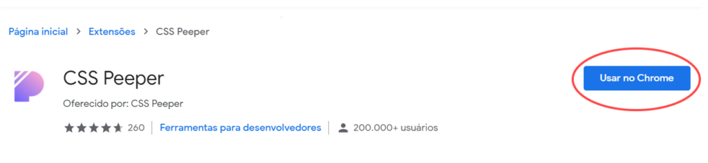 Extensão Chrome: CSS Peeper - Visualizador Inteligente de CSS 1