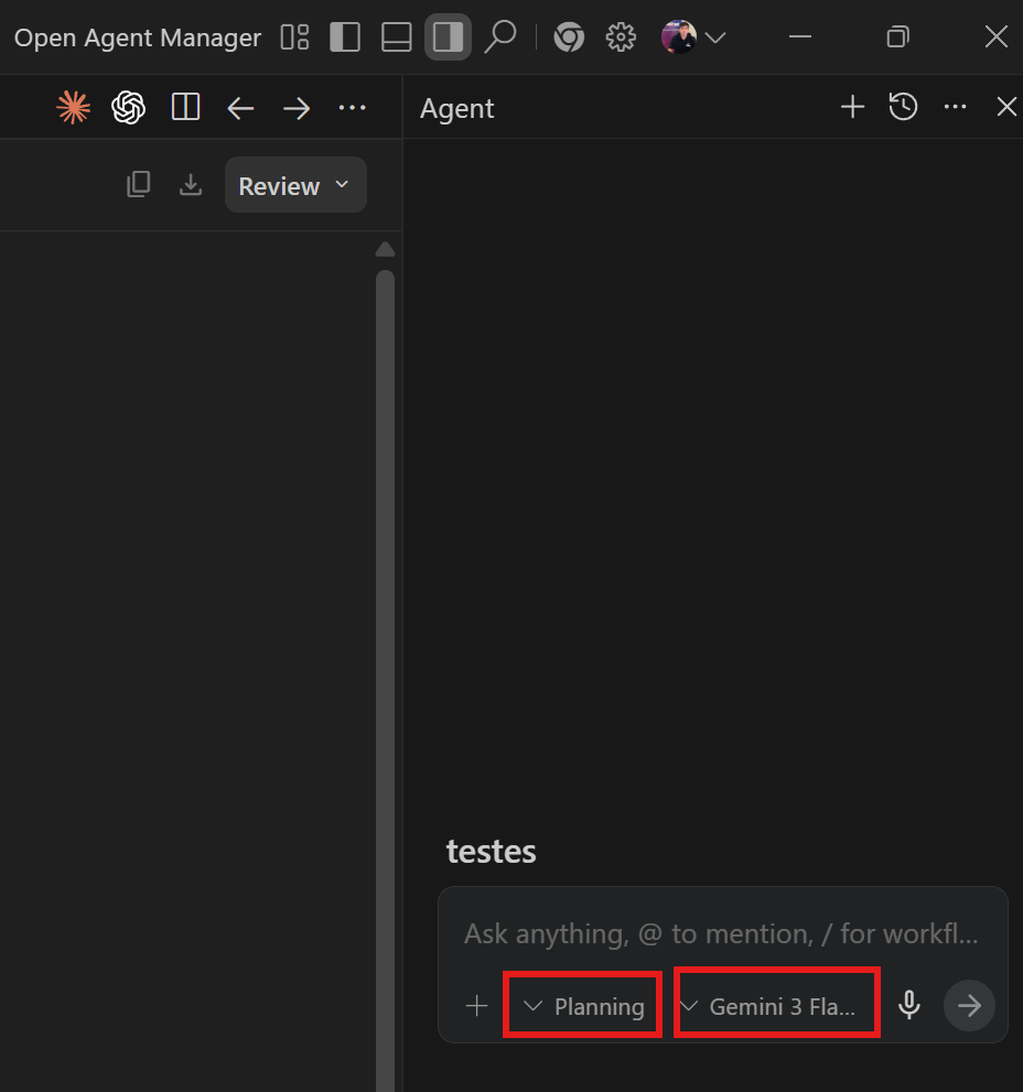 AgentInterface Antigravity: guia completo para instalar, configurar e criar seu primeiro app com IA 5