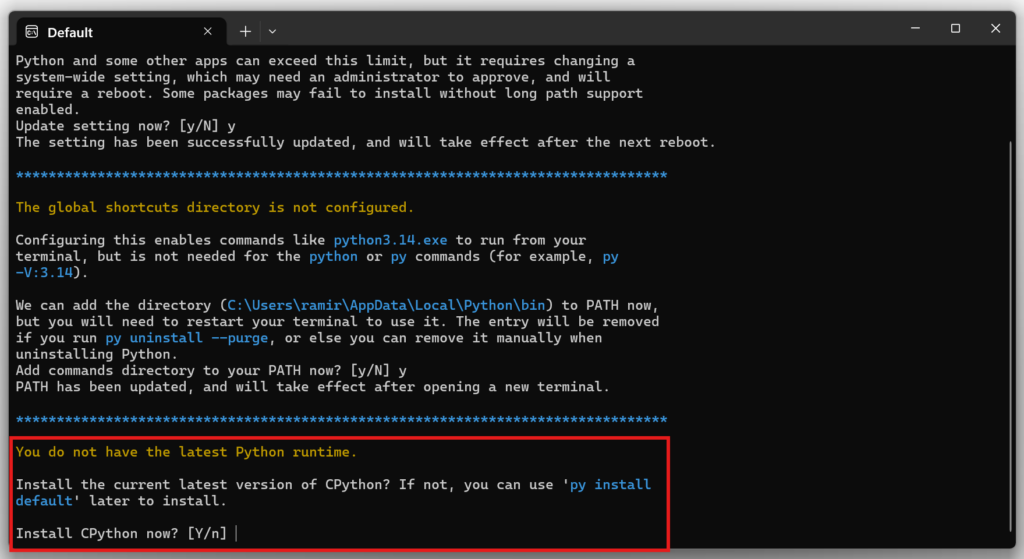 python install python install